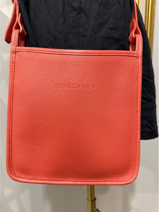 Longchamp Handbags - Longchamp Le Foulonne Coral Leather Small Crossbody Bag Mint